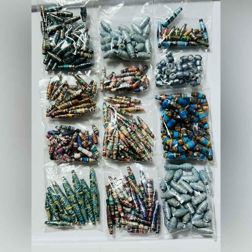 Paper Beads Hand Crafted Paper Beads Recycled Paper